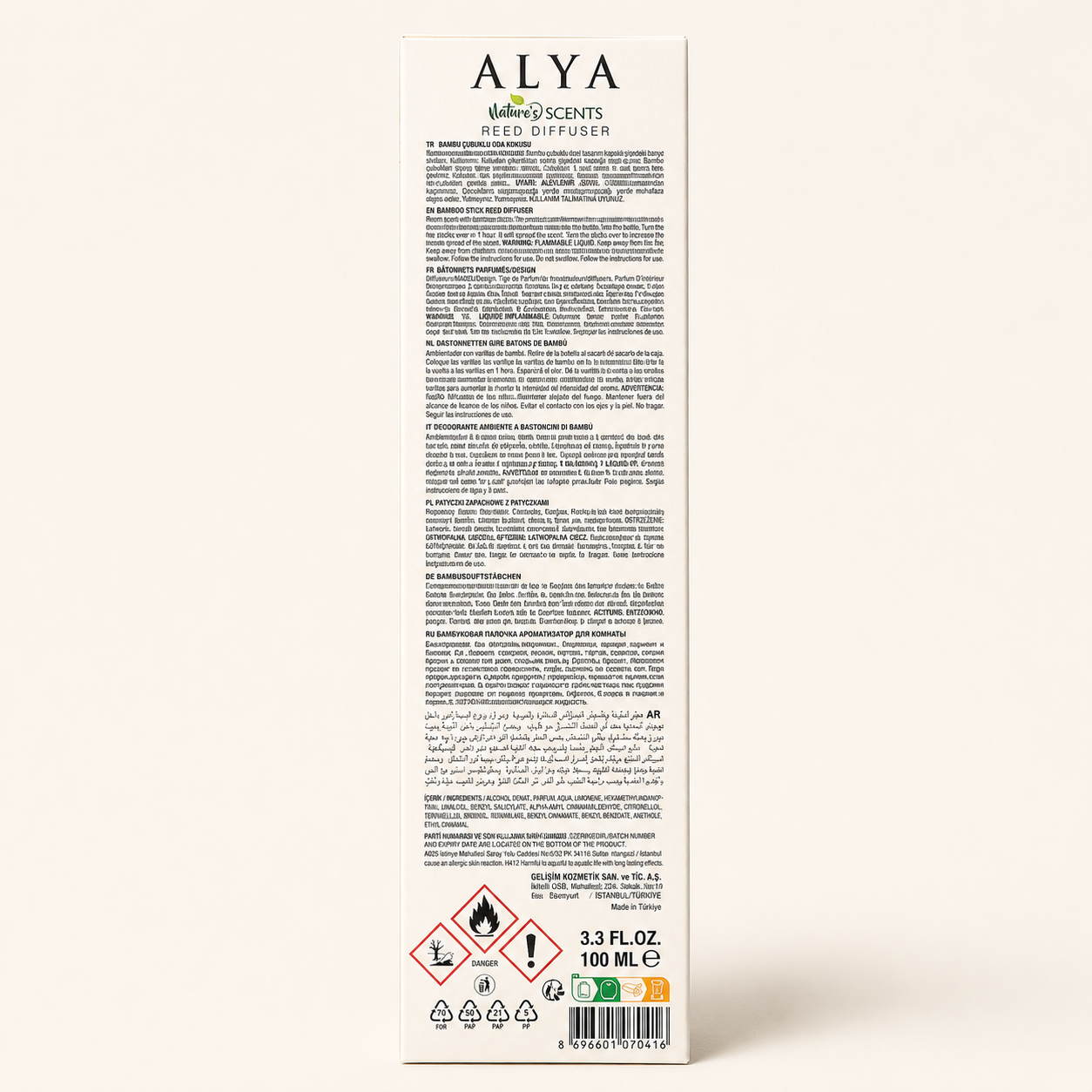 ALYA Nature's Scents Bergamot Tea Reed Diffuser – 100 mL