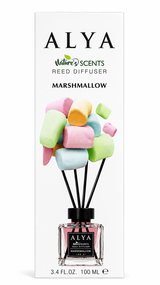 ALYA Nature's Scents Marshmallow Reed Diffuser – 100 mL