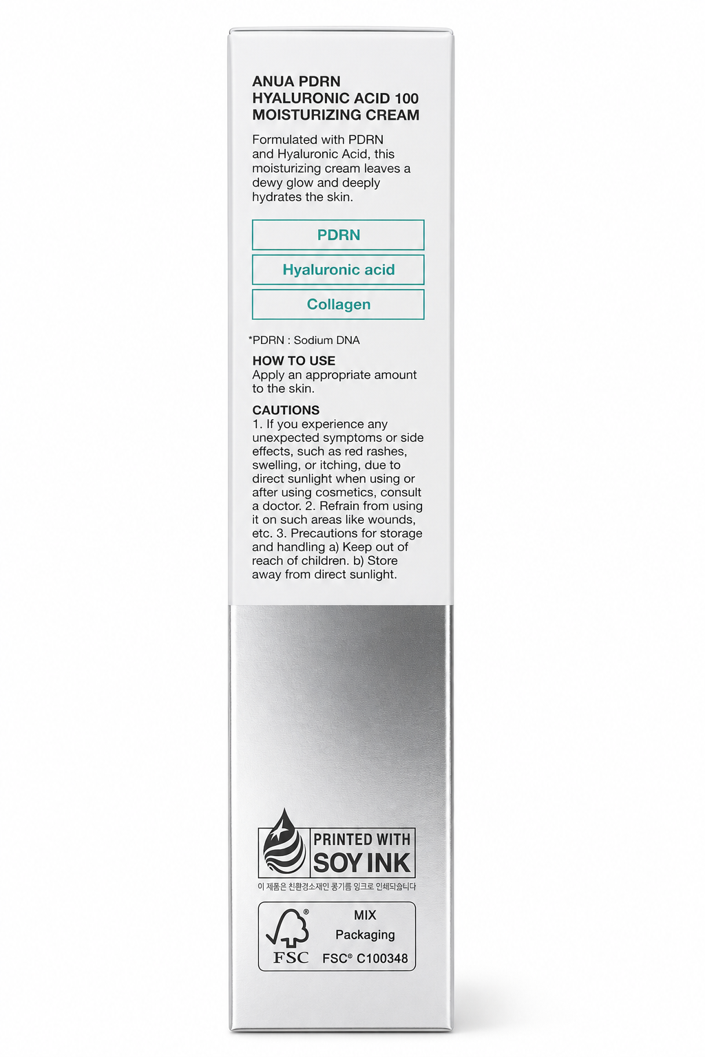 Anua PDRN Hyaluronic Acid 100 Moisturizing Cream – 60 mL